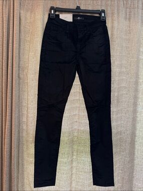 7 For All Mankind Black Slim Skinny Jeans - Women's
